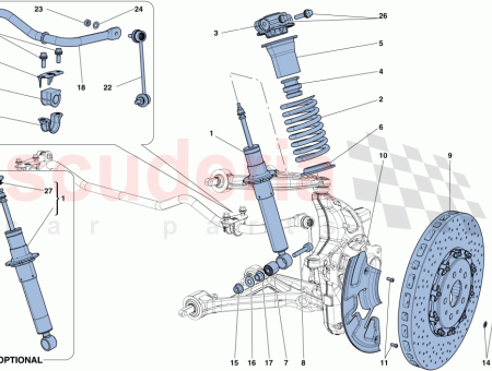 その他 taka 285305 FRONT SUSPENSION SPRING for Ferrari California, California T