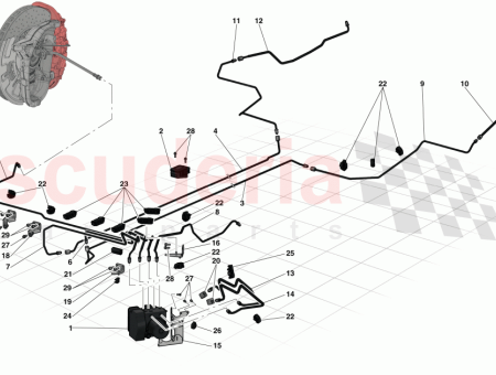 Photo of FRONT BRAKE PIPE BRACKET FOR RH FRONT LIFT…
