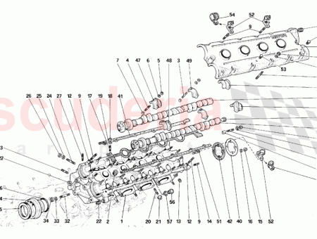 Photo of Left exhaust camshaft complete…