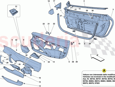 83057300 Ferrari 458 COMPL. LH DOOR PANEL