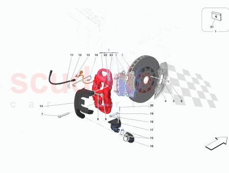 Photo of LH FRONT CALIPER WITH PADS…