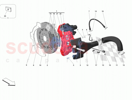 Photo of RH REAR CALIPER WITH PADS…