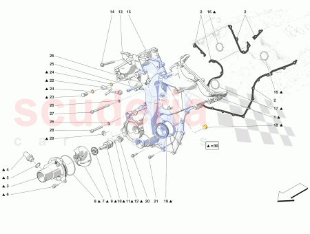 Photo of FRONT CRANKCASE COVER COMPL WITH WATER PUMP…