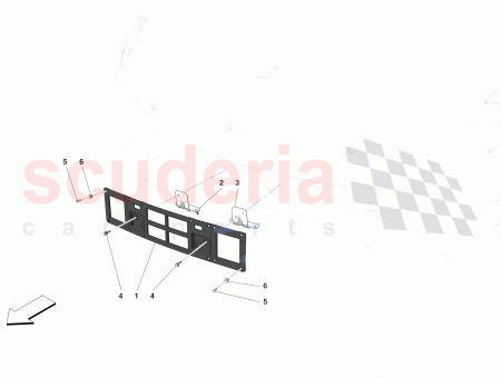 Photo of LH FRONT NUMBER PLATE HOLDER FASTENER BRACKET…