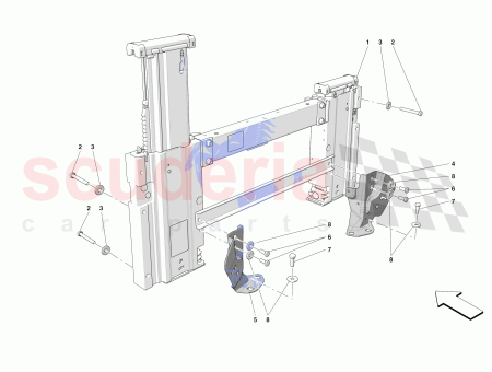 Photo of COMPL RH REAR BELT WINDER MOUNTING BRACKET…