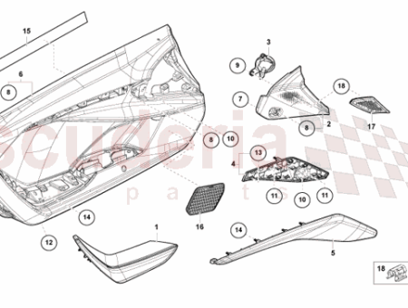 47A867106XZ0 Lamborghini Revuelto Coupe DOOR PANEL