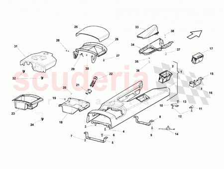 Photo of CENTER TUNNEL ASSEMBLY WITHOUT CUP HOLDER SMOKING VERSION…