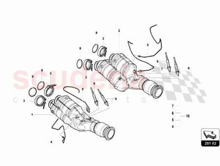 07M131778B Lamborghini Aventador RIGHT CONVERTER