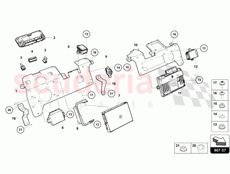 8F0907441 Lamborghini Aventador REAR VIEW CAMERA CONTROL UNIT
