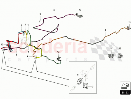 Photo of BRAKE LINE FROM CONNECTING PIECE TO BRAKE HOSE…