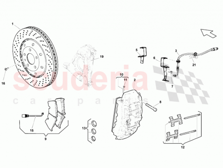 Photo of RH FRONT BRAKE CALIPER ORANGE FRONT CALIPERS…