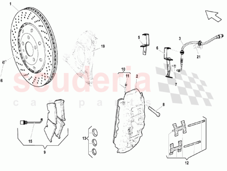 Photo of Brake Caliper Housing pinze Anter Colorate Rosso right…