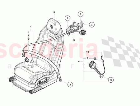 Photo of THREE POINT AUTOMATIC SEAT BELT WITH BELT TENSIONER…