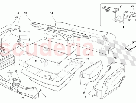 Photo of SPARE WHEEL COMPARTMENT FLOOR PANEL GRIGIO GREY 364930071…