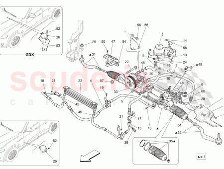 Photo of PIPE BETWEEN STEERING RACK AND PUMP…