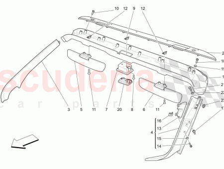 Photo of WINDSHIELD UPPER CROSS MEMBER COVER CUOIO SELLA SELLA…