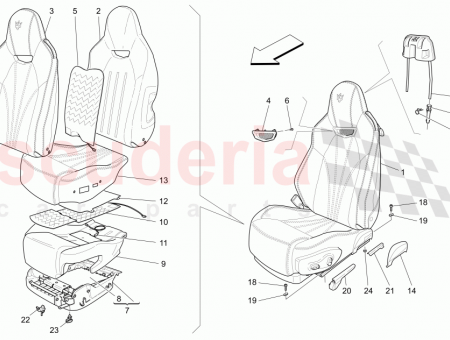Photo of FRONT LH SEAT ASSEMBLY CARBON SEAT BACK EU…