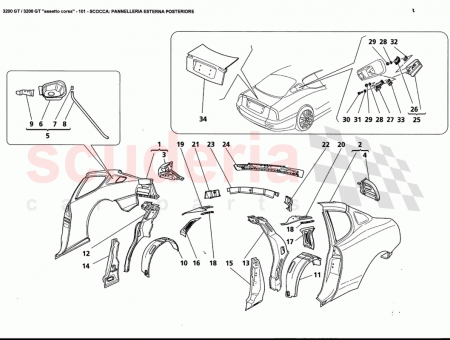 Photo of COMPLETE L H REAR FENDER…
