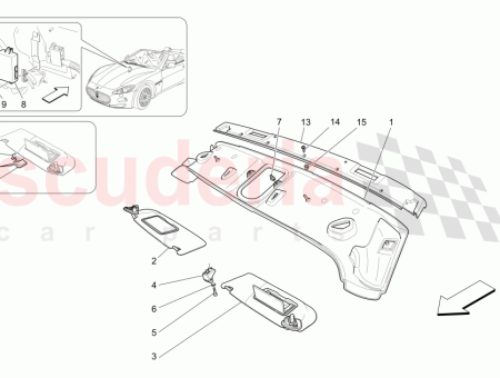 Photo of LH SUN SCREEN ASSEMBLY HOME LINK INTEGRATED THREE…