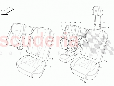 Photo of REAR SEAT BACK LINING Alcantara lining…