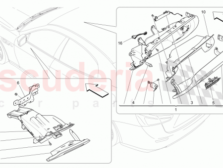 Photo of GLOVE BOX ASSEMBLY V6 LEATHER SEAT UPHOLSTERY WITH…