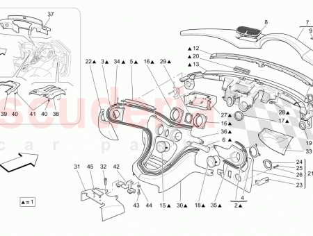 Photo of DASHBOARD ASSEMBLY NERO BLACK 094080217 BORDEAUX BORDEAUX 364014601…