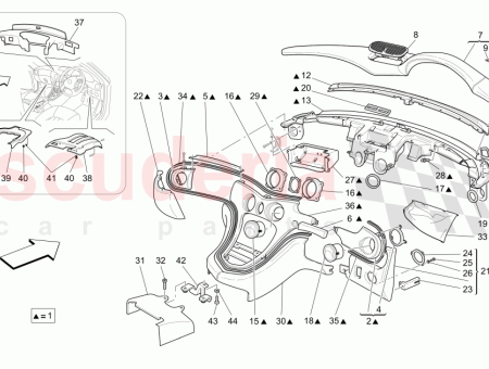 Photo of DASHBOARD ASSEMBLY BLU MEDIO MEDIUM BLUE 364015383 AVORIO…