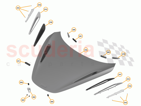 Photo of DUCT BONNET RH CARBON…