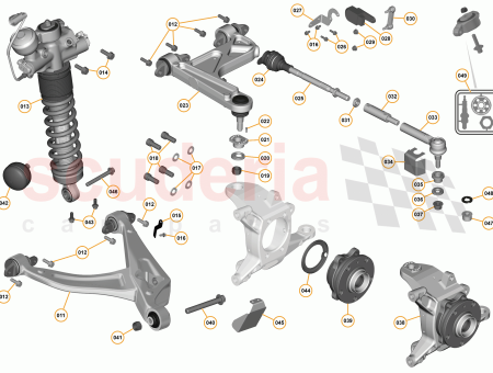 11B1491RP McLaren 675LT Upright - Suspension - Rear - LH - 675LT