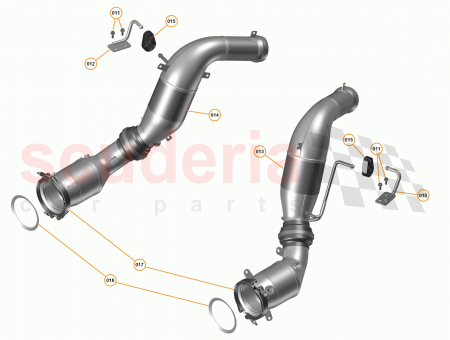 Photo of Link Pipe inc Catalyst Turbocharger to Muffler LH…