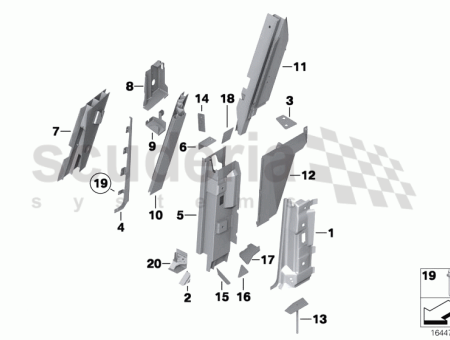 Photo of Bracket lateral trim panel left 41 21…