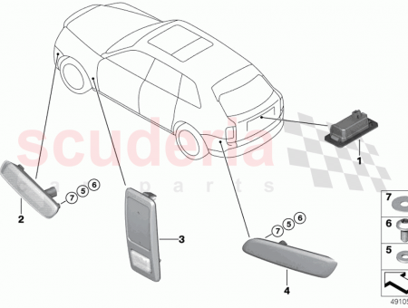 Photo of Side marker light rear left…