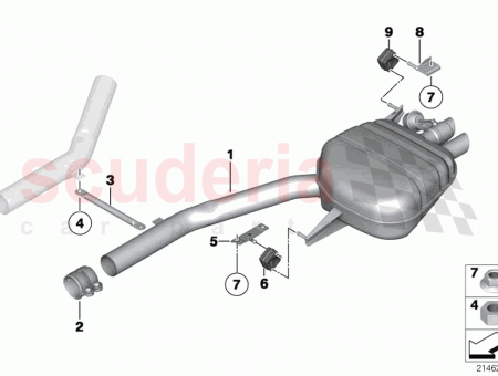 Photo of Rear silencer left with exhaust flap…