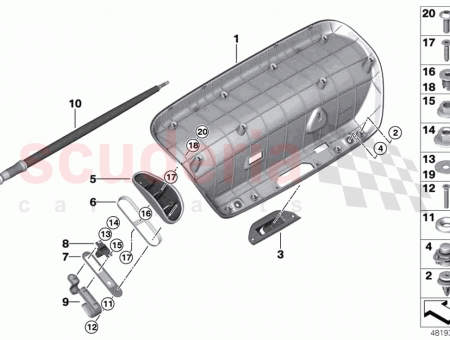 Photo of Bracket sun visor left…