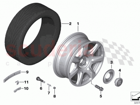 Photo of Light alloy rim silver…
