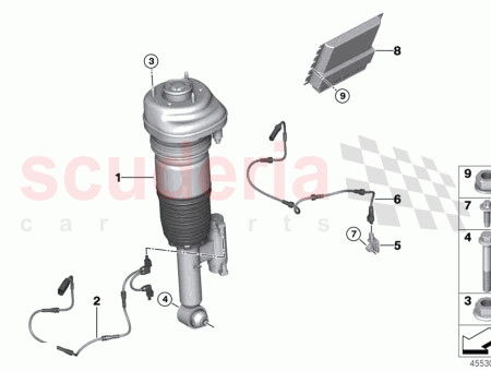 Photo of RP air suspension strut rear left…