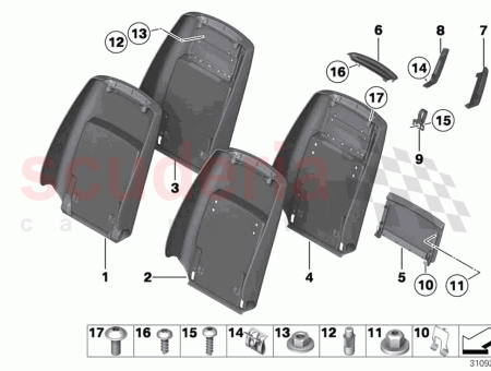 Photo of Rear panel seat leather right…