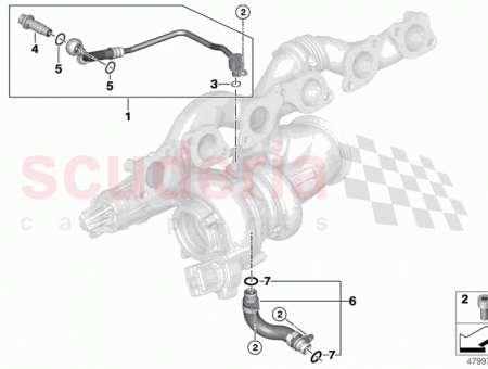 Photo of Exhaust turbocharger oil return line…