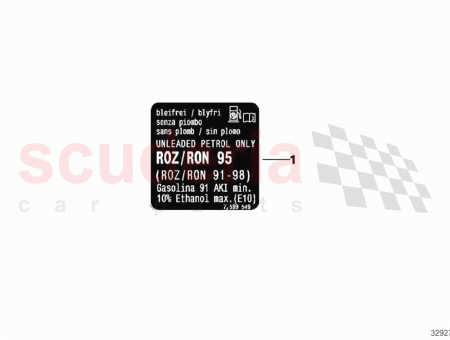 Photo of Label premium fuel unleaded…