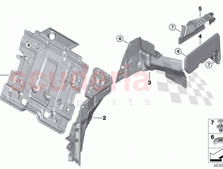 Photo of Sound insulation side panel rear right…