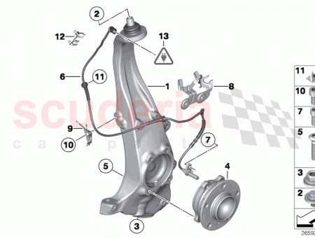 Photo of Wheel hub with bearing front…