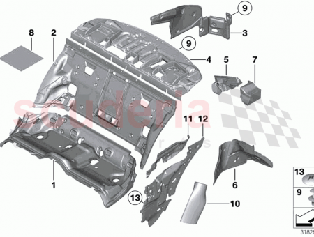 Photo of Sound insulating front trunk panel…