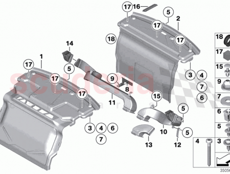 Photo of Trim panel trunk partition…