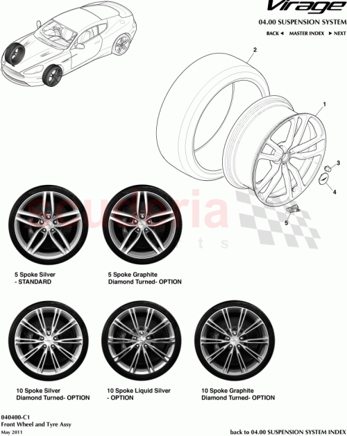 Part Diagram for Aston Martin CG43-1007-FB