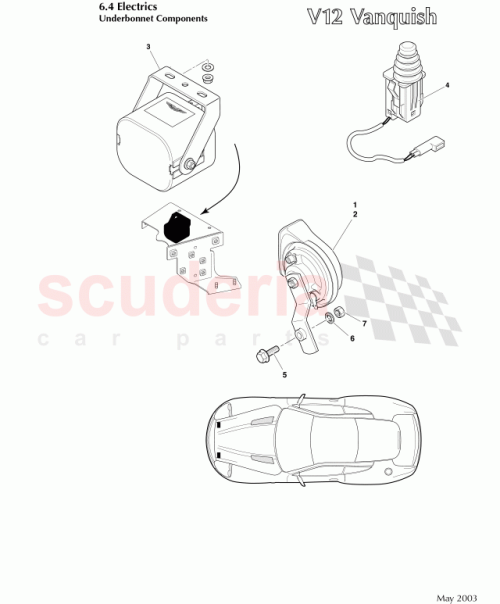 Part Diagram for Aston Martin 1R12-373941-AA