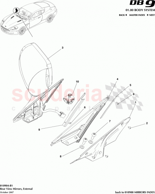 Part Diagram for Aston Martin 4G43-F21511-BA
