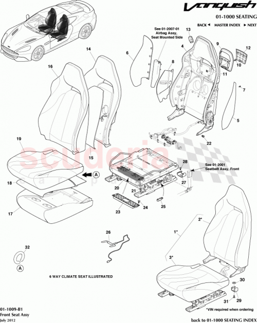 Part Diagram for Aston Martin ED33-044H12-AAW