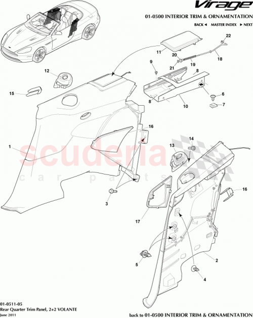 Part Diagram for Aston Martin 6G43L31013AEW