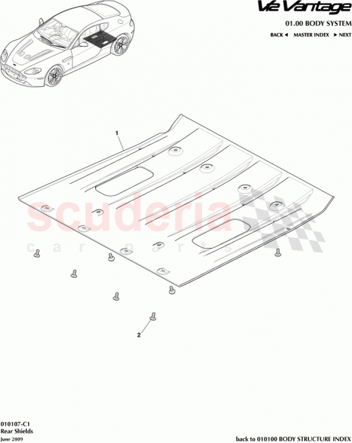 Part Diagram for Aston Martin 6G33-17C857-AC