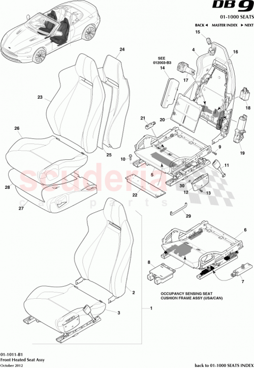 Part Diagram for Aston Martin CG43-60008-ADW